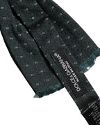 Men Green Patterned Adjustable Neck Papillon Bow Tie