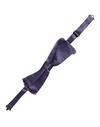 Men Purple 100% Silk Adjustable Neck Papillon Bow Tie