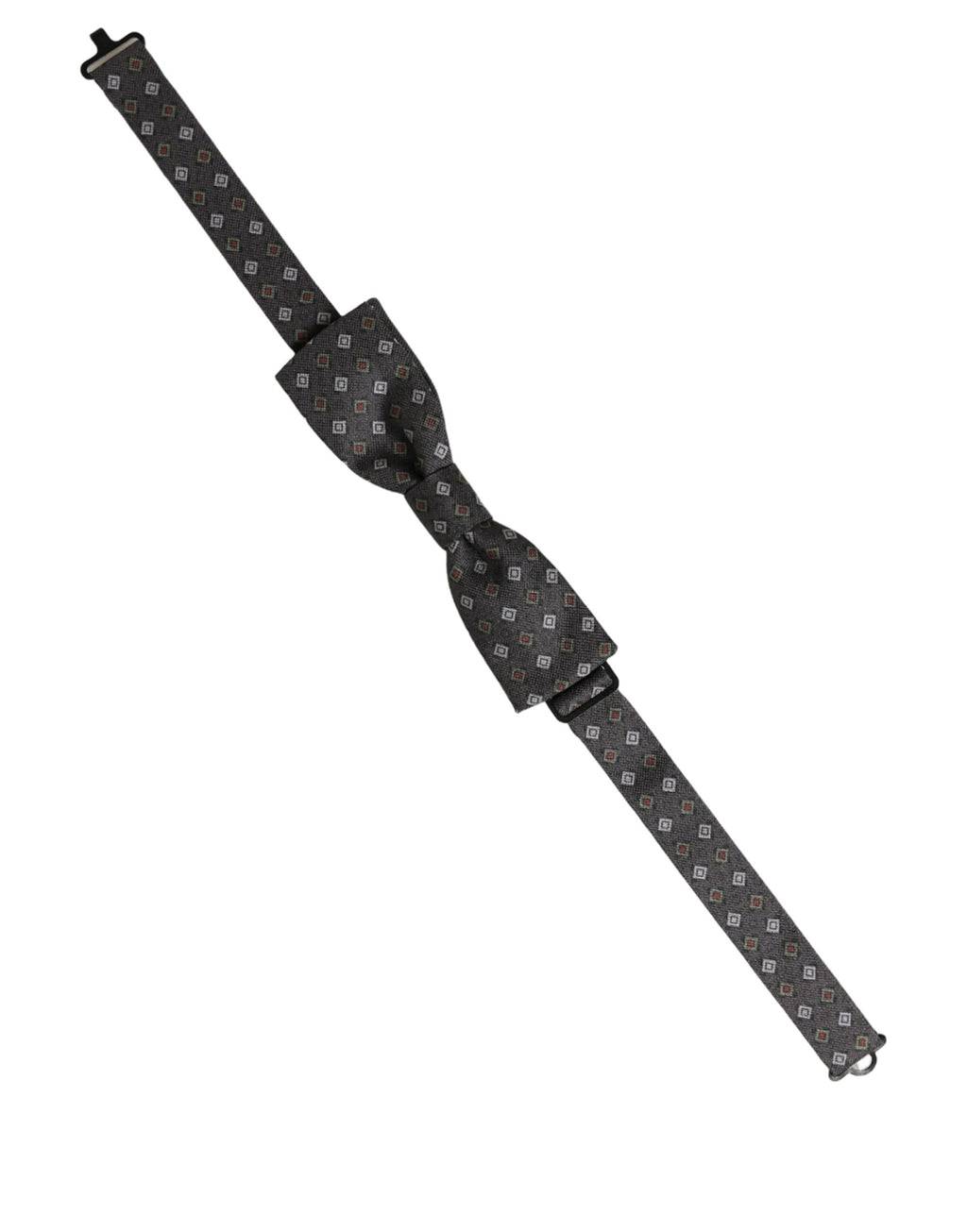 Men Dark Gray Geometric Adjustable Bow Tie