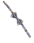 Men Multicolor Majolica Adjustable Neck Papillon Bow Tie