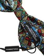 Men Multicolor Sicilian Adjustable Neck Papillon Bow Tie