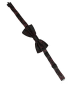 Burgundy Paisley Silk Adjustable Neck Papillon Bow Tie