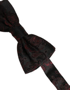 Burgundy Paisley Silk Adjustable Neck Papillon Bow Tie