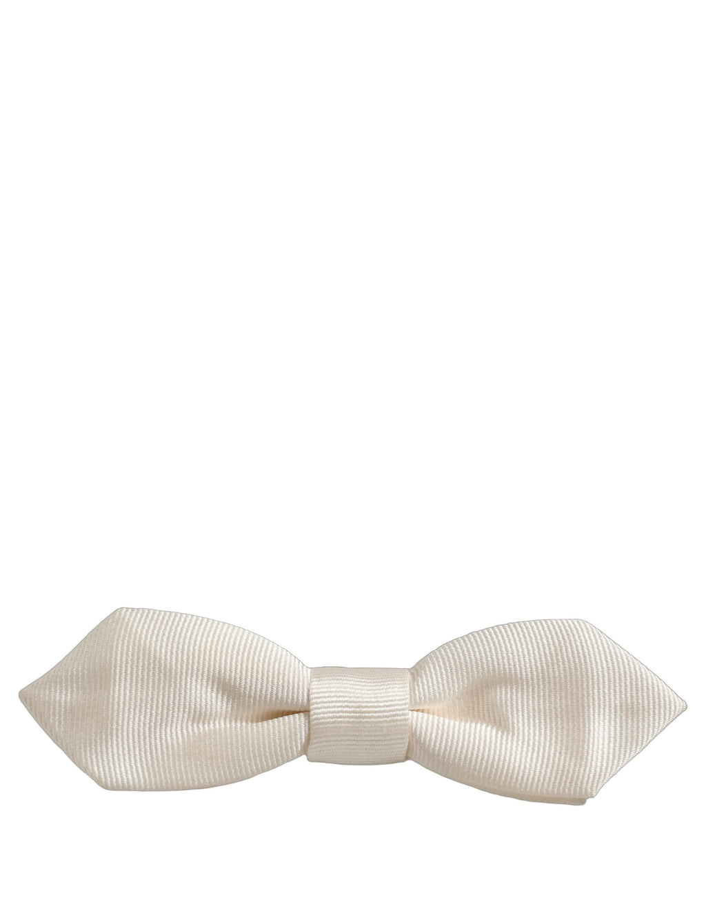 Men White 100% Silk Adjustable Neck Papillon Bow Tie