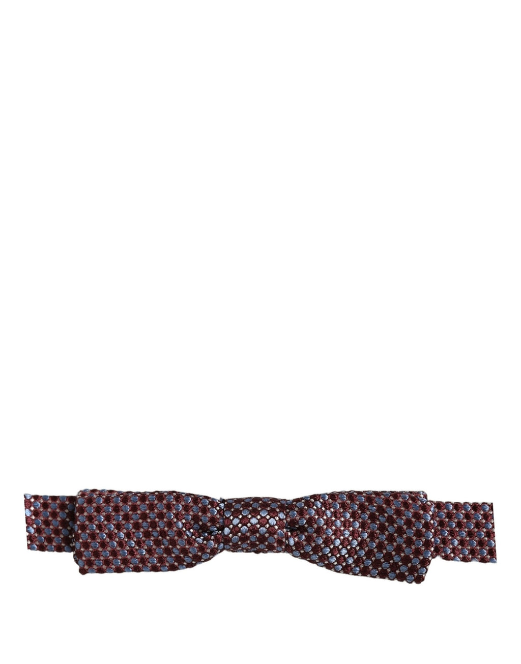 Blue Burgundy Woven Adjustable Neck Papillon Bow Tie