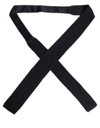 Men Black 100% Silk Adjustable Men Tied Necktie Tie