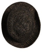 Gray Melange Blended Textured Tweed Capello Hat