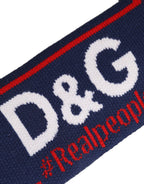 Navy Blue Wool Knitted D&G Queen Head Band One Size Hat