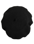 Black Wool French Style Beret Capello Hat