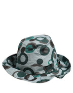 Teal Cotton Big Polka Dot Pattern Bucket Hat