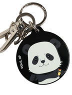 Black Kaisen Panda Chibi Charm Metal Keychain Keyring