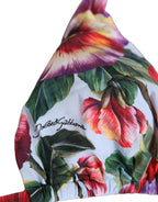 Multicolor Floral Triangle Beachwear Bikini Top