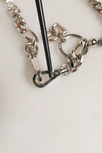 Silver Tone Chain Signature DG Logo Pendant Necklace