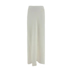 White Viscose Long Skirt