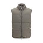 Gray Polyester Sleeveless Jacket