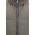 Gray Polyester Sleeveless Jacket