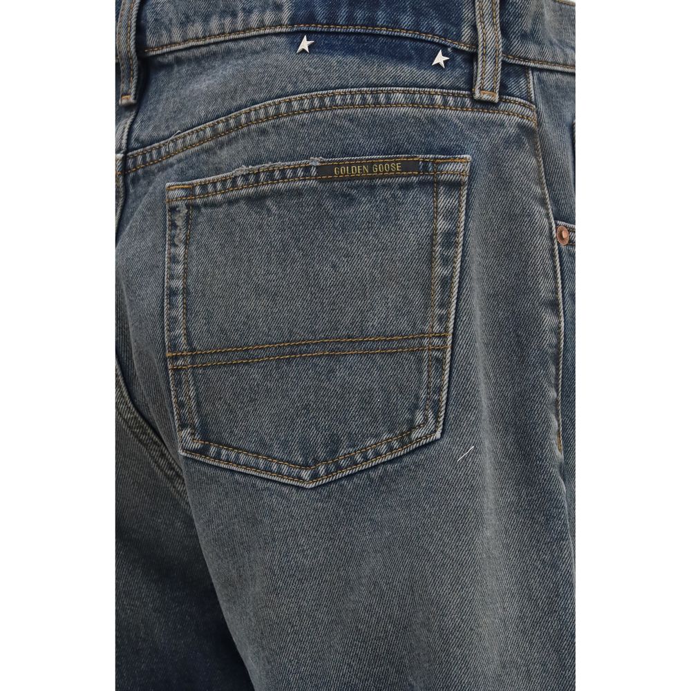 Blue Cotton Relaxed Fit Jeans