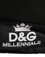 Men Black #DG LOVE Logo Patches Nylon Backpack Bag