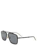 Women DG2262 Black Metal Square Frame Eyewear Sunglasses