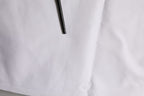 White Mid Waist Cotton Stretch Trouser Pants