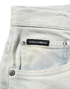 Light Blue Cotton Stretch Skinny Denim Jeans