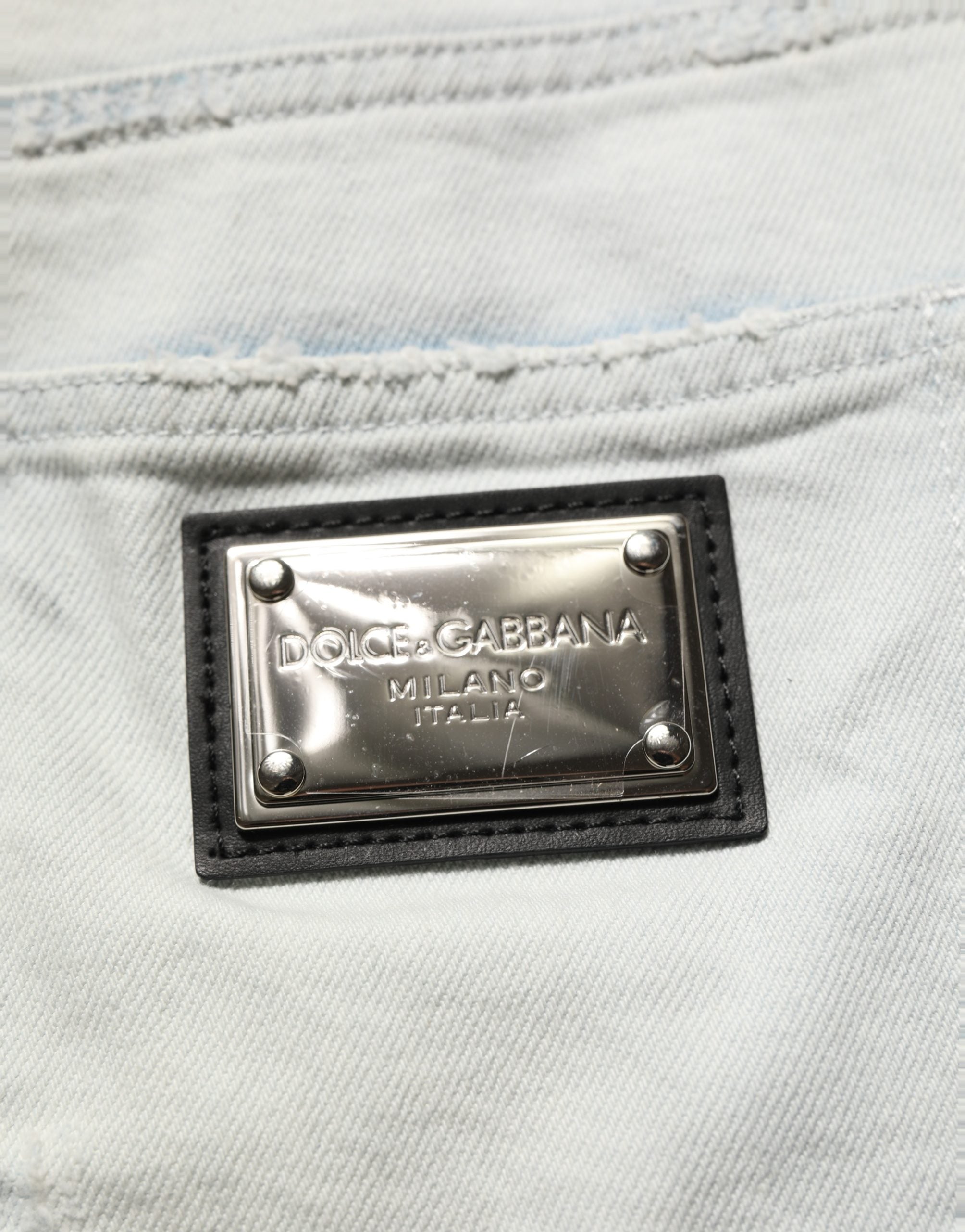 Light Blue Cotton Stretch Skinny Denim Jeans