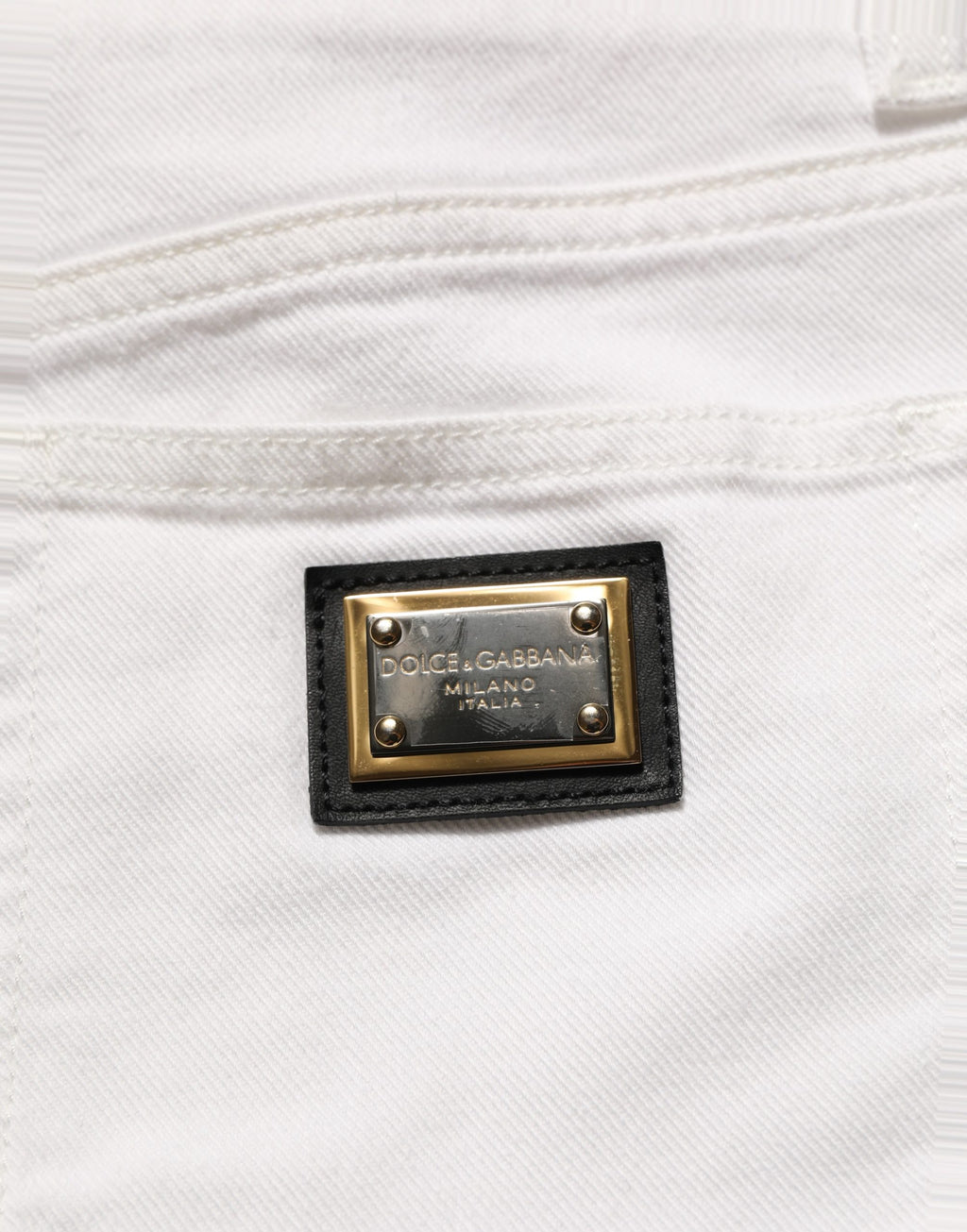 White Cotton Stretch Skinny Denim Jeans