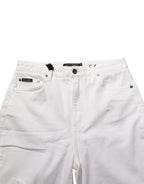 White Cotton Stretch Skinny Denim Jeans