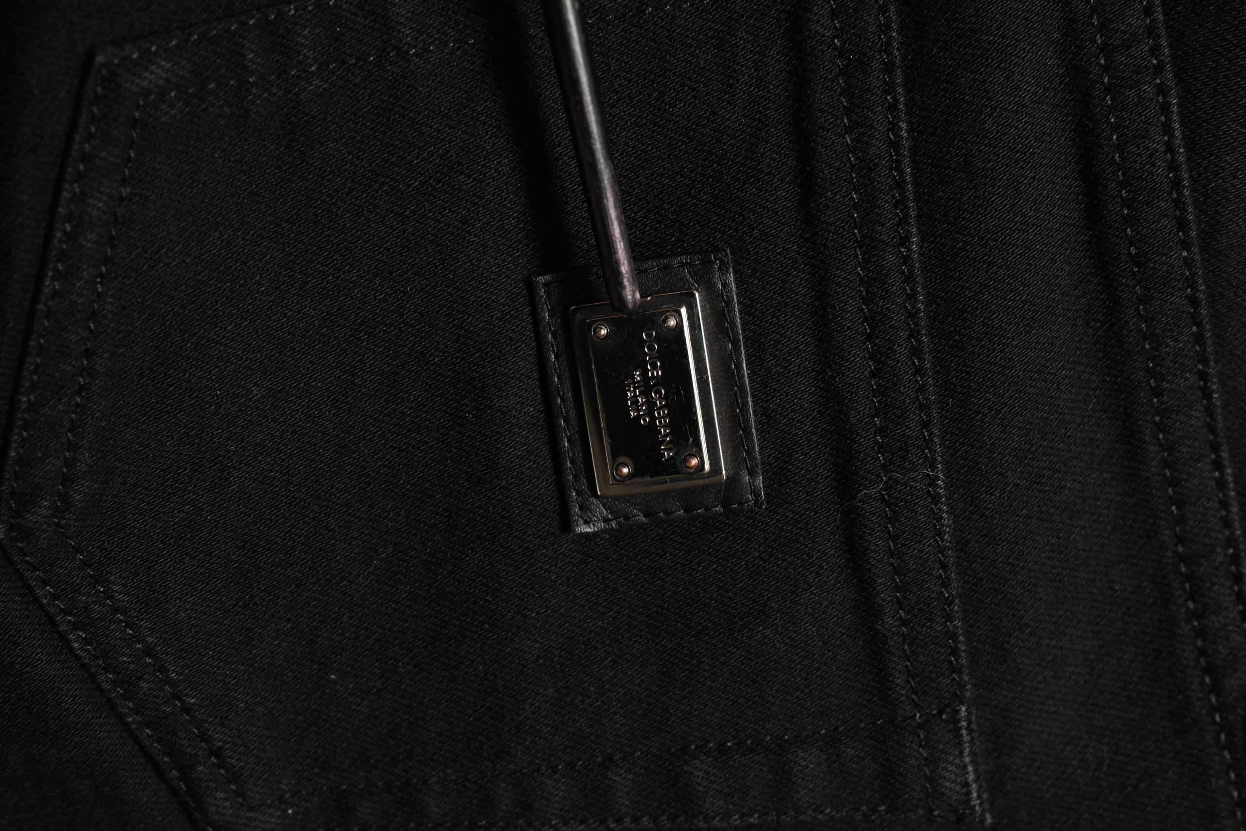 Black Cotton Stretch Skinny Denim Jeans