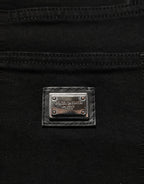 Black Cotton Stretch Skinny Denim Jeans