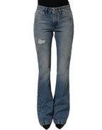 Blue Cotton Boot Cut Denim Trouser Jeans