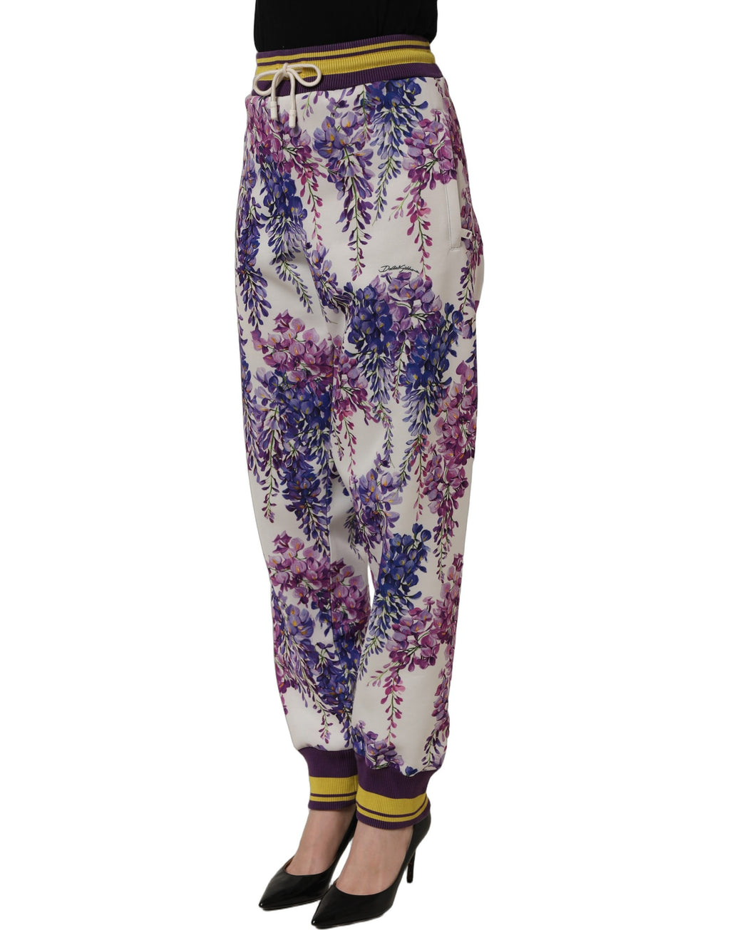 Multicolor Floral Mid Waist Jogger Pants
