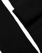 Black Wool Knit Calf Long Women Accessory Socks