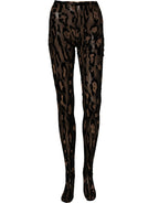 Black Leopard Nylon Tights Stocking Pantyhose Socks