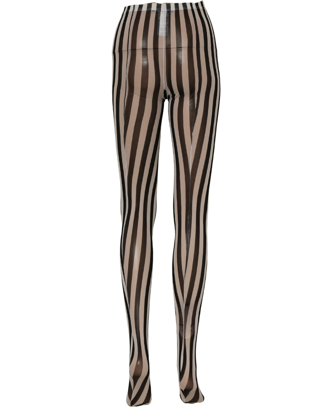 Black White Stripes Tights Stocking Pantyhose Socks