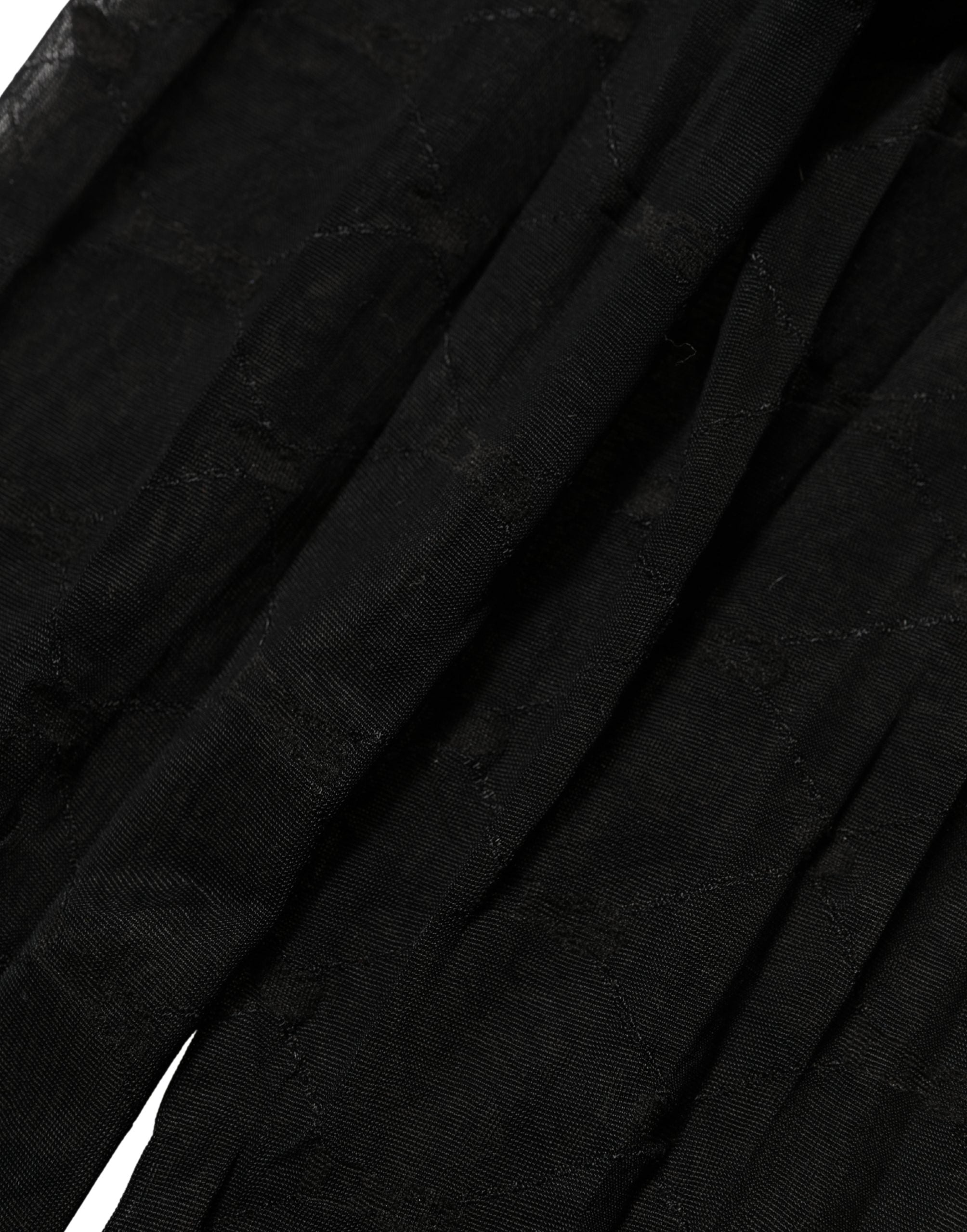 Black Nylon Logo Tights Stocking Pantyhose Socks