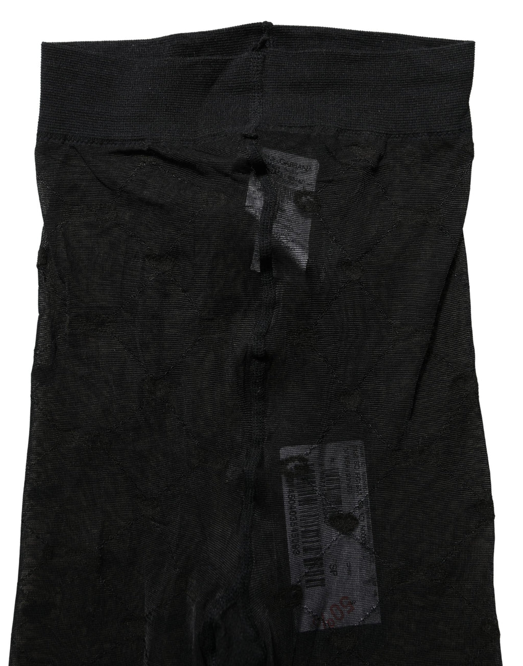 Black Nylon Logo Tights Stocking Pantyhose Socks