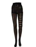 Black Stripes Tights Stockings Pantyhose Socks