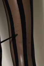 Black Stripes Tights Stockings Pantyhose Socks