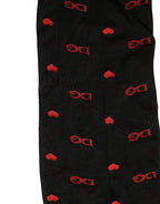 Black Nylon Hearts Tights Stocking Pantyhose Socks