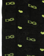 Black Nylon Logo Tights Stocking Pantyhose Socks