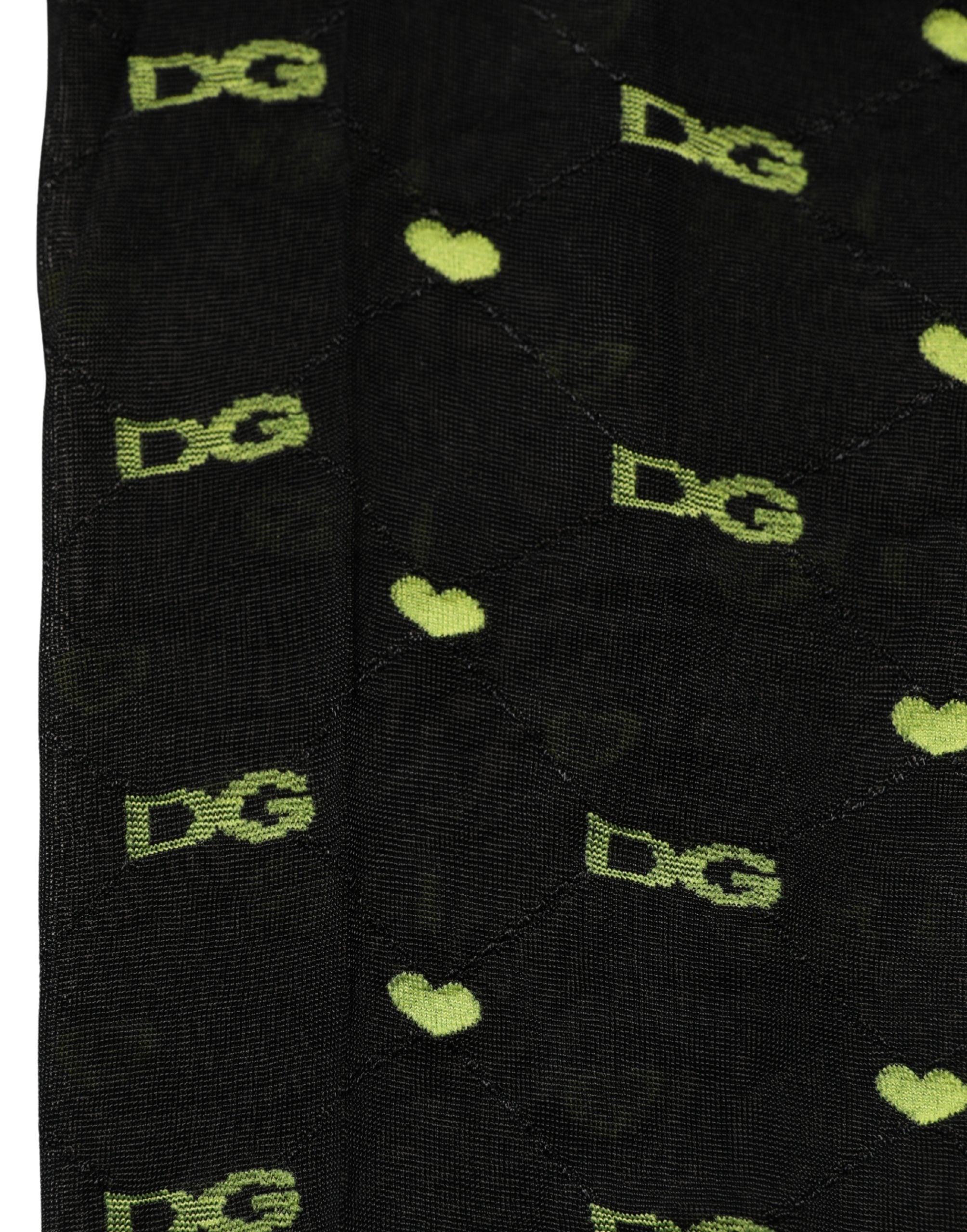 Black Nylon Logo Tights Stocking Pantyhose Socks