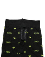 Black Nylon Logo Tights Stocking Pantyhose Socks