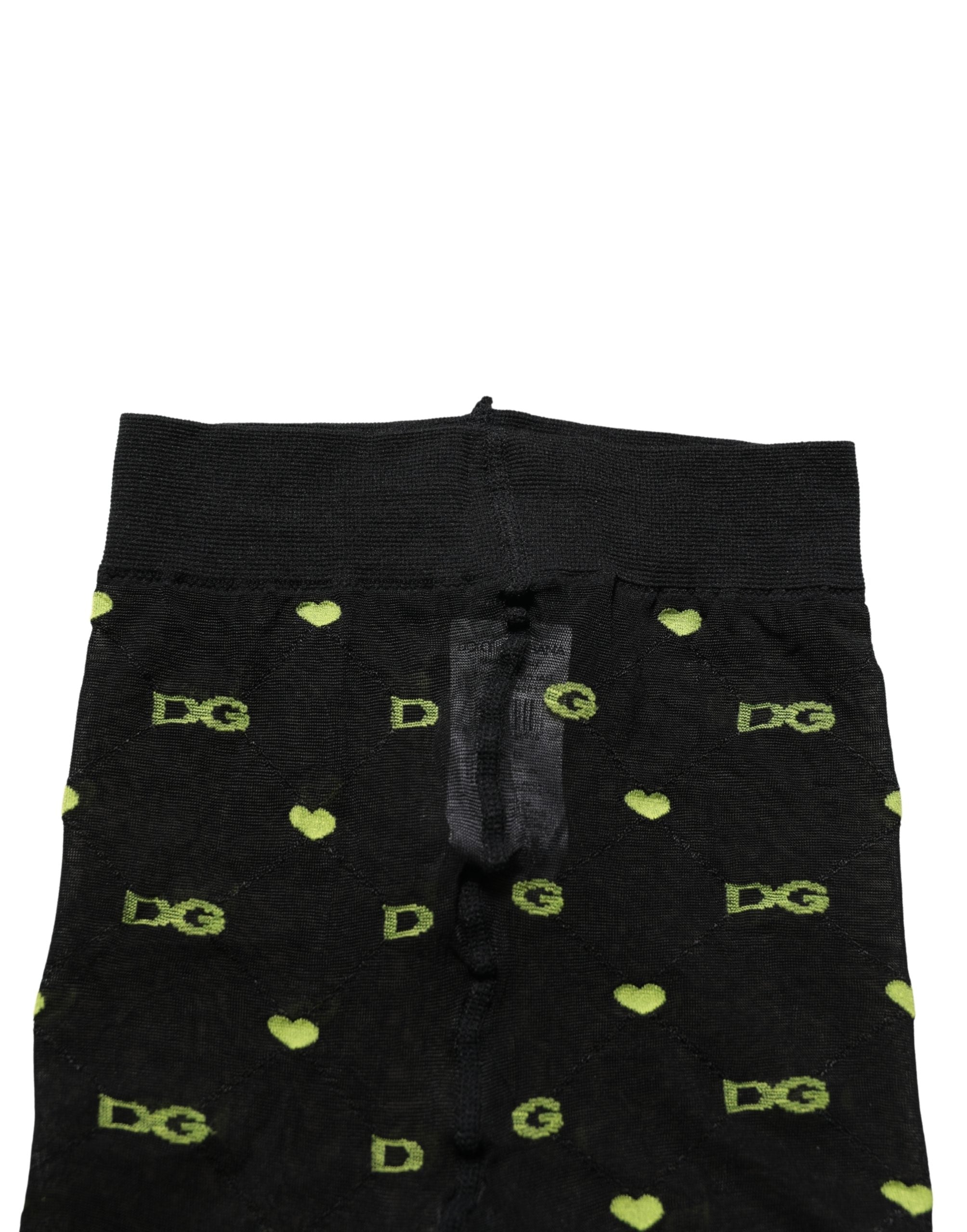 Black Nylon Logo Tights Stocking Pantyhose Socks