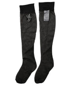 Black Nylon Mesh Sheer Calf Long Accessory Socks