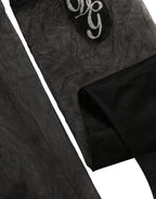 Black Nylon Mesh Sheer Calf Long Accessory Socks
