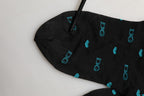 Black Nylon Logo Tights Stocking Pantyhose Socks
