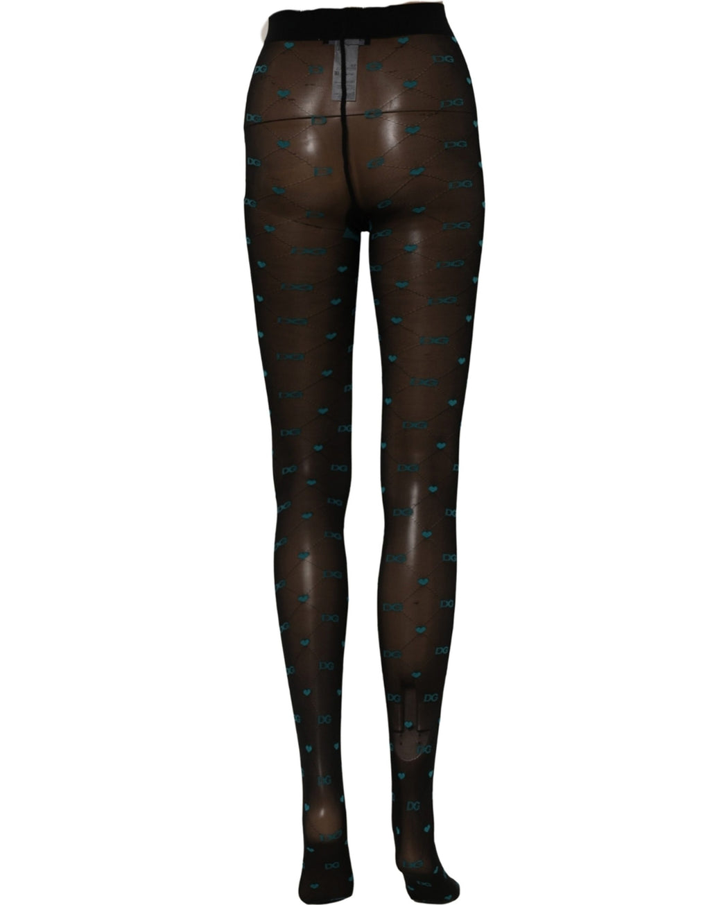 Black Nylon Logo Tights Stocking Pantyhose Socks