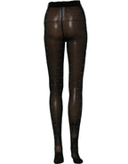 Black Nylon Logo Tights Stocking Pantyhose Socks