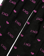 Black Nylon Hearts Tights Stocking Pantyhose Socks